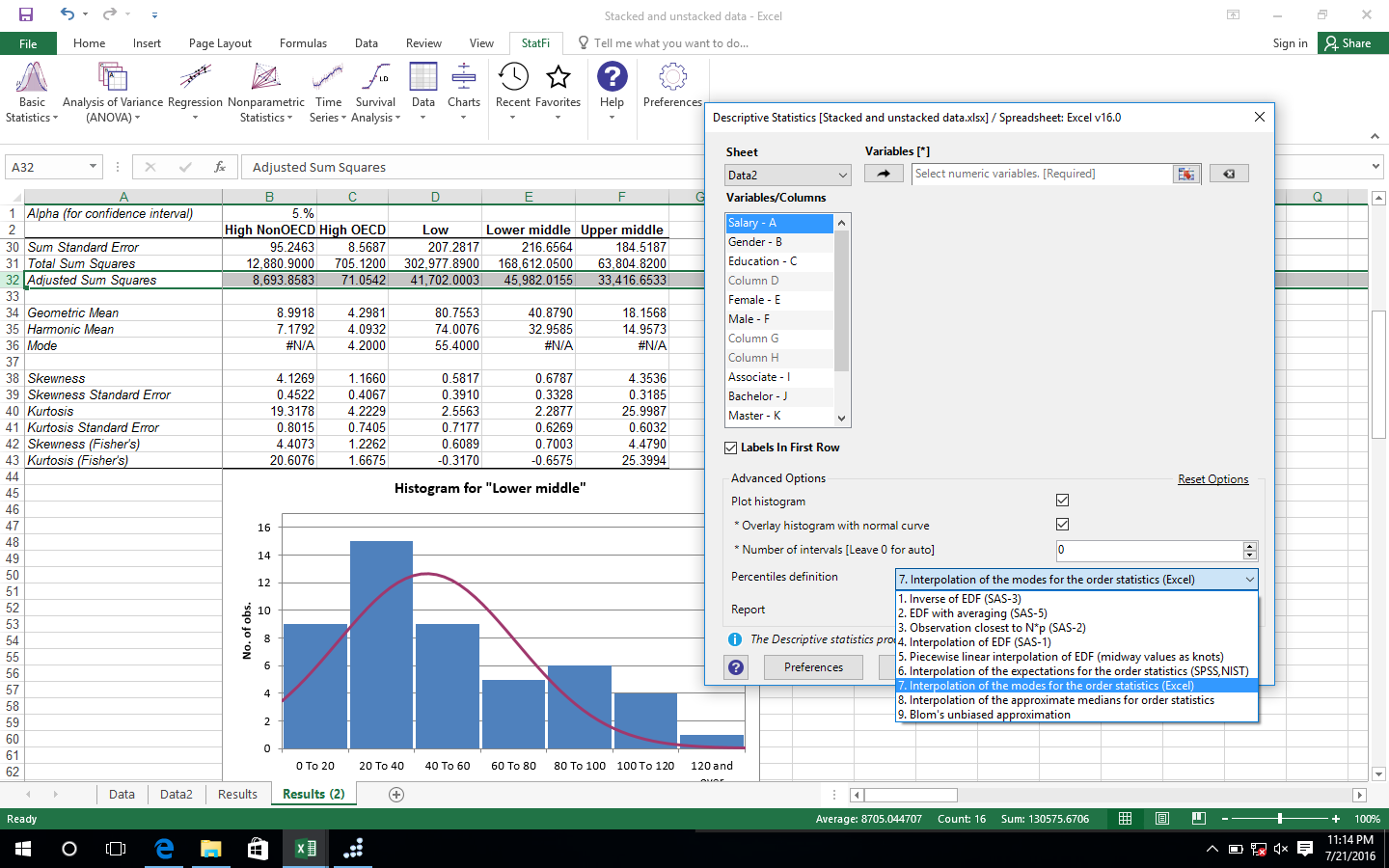 Free statistics software for excel