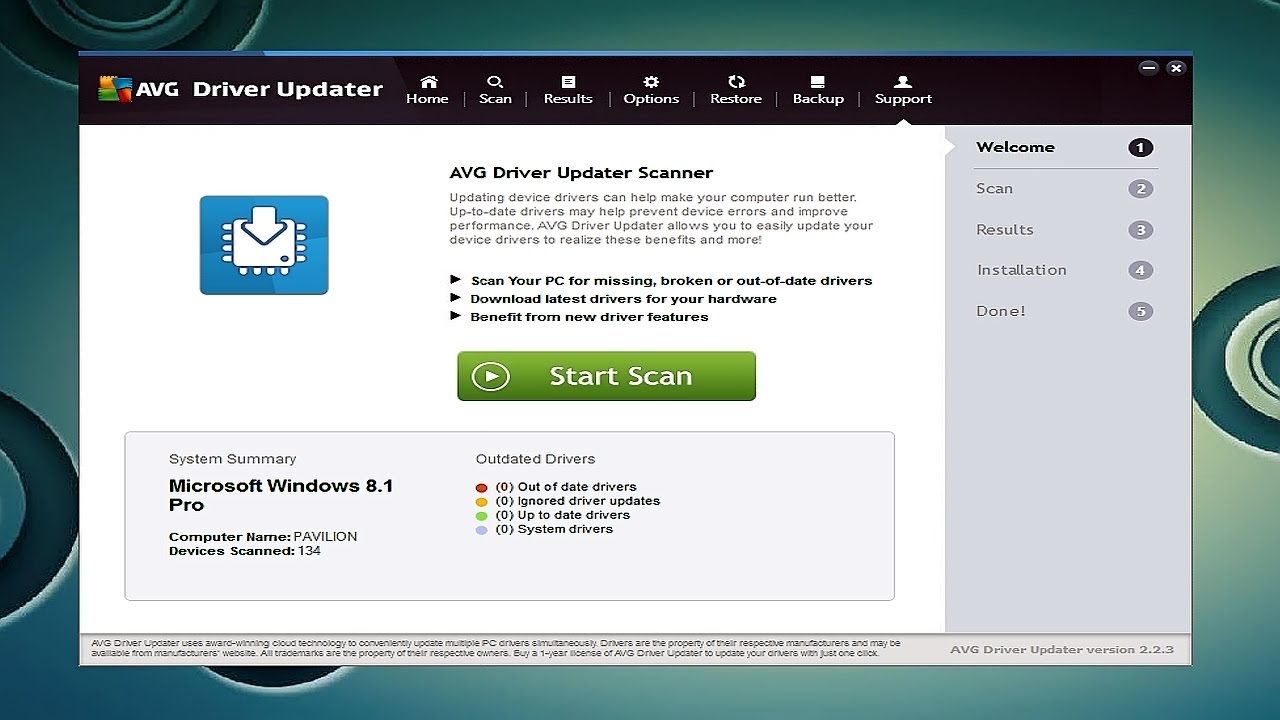 avg driver updater 2.2.3 registration key free